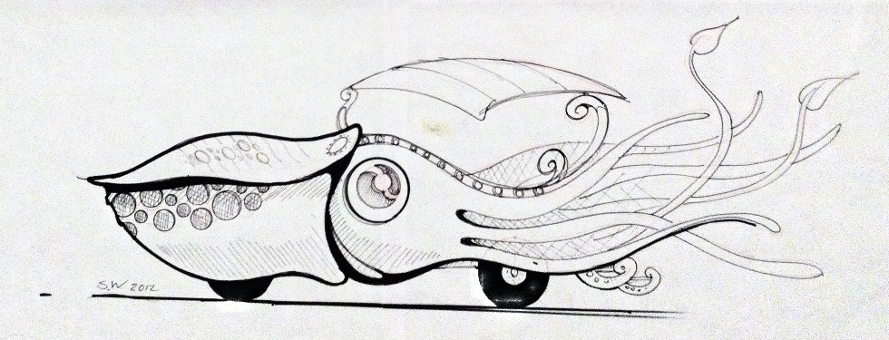 squid art car engineered
