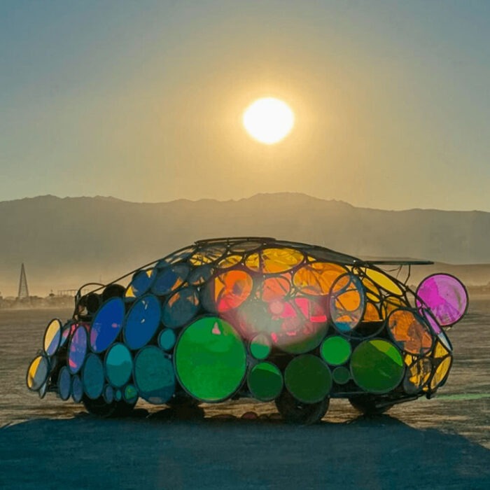 Metal fabrication for Apollonia art car by Yves Béhar, built by Engineered Artworks
